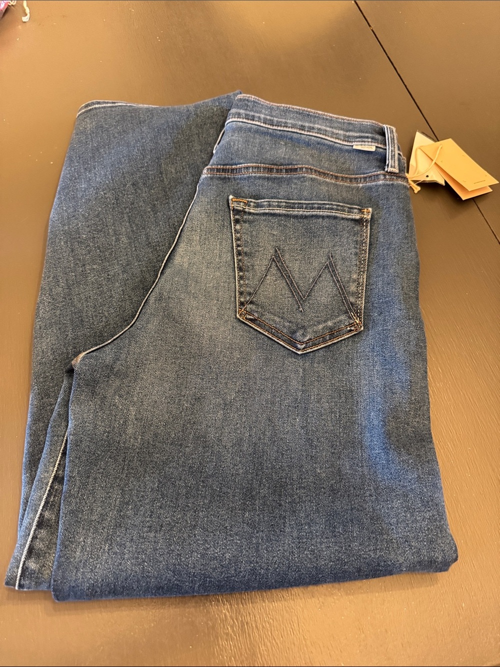 MOTHER The Dodger Ankle Jeans in Blue Denim size 29